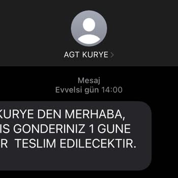 AGT Kurye Teslimat Yapmama Ve Müşteri Hizmetlerinin Yalan Beyanı