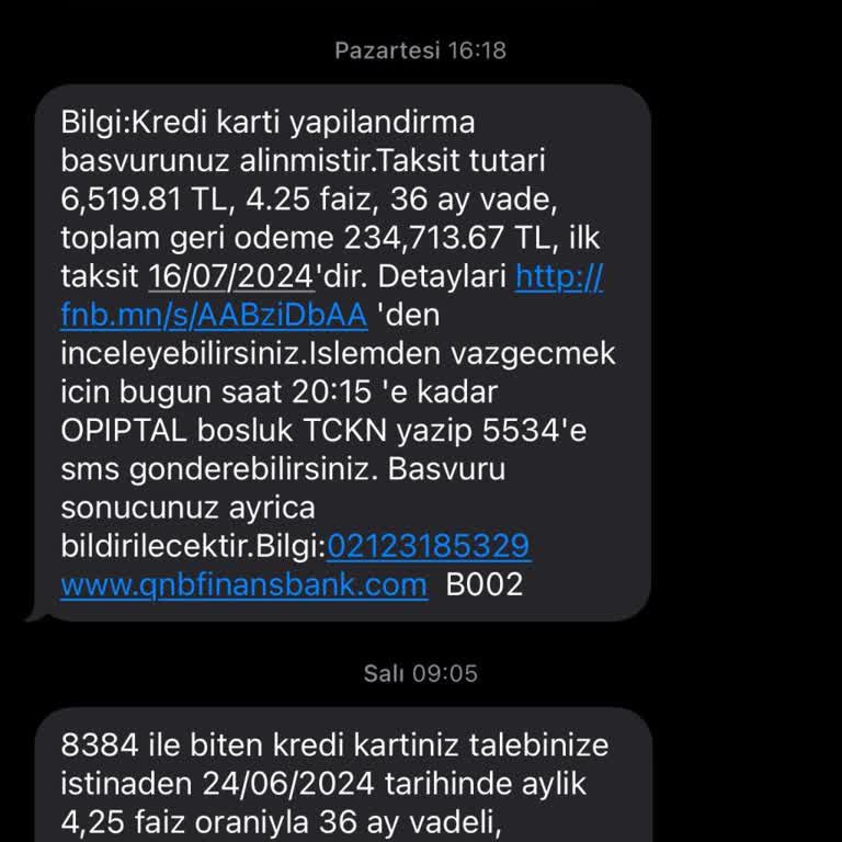 QNB Finansbank Kredi Kartı Yanlış Yapılandırma