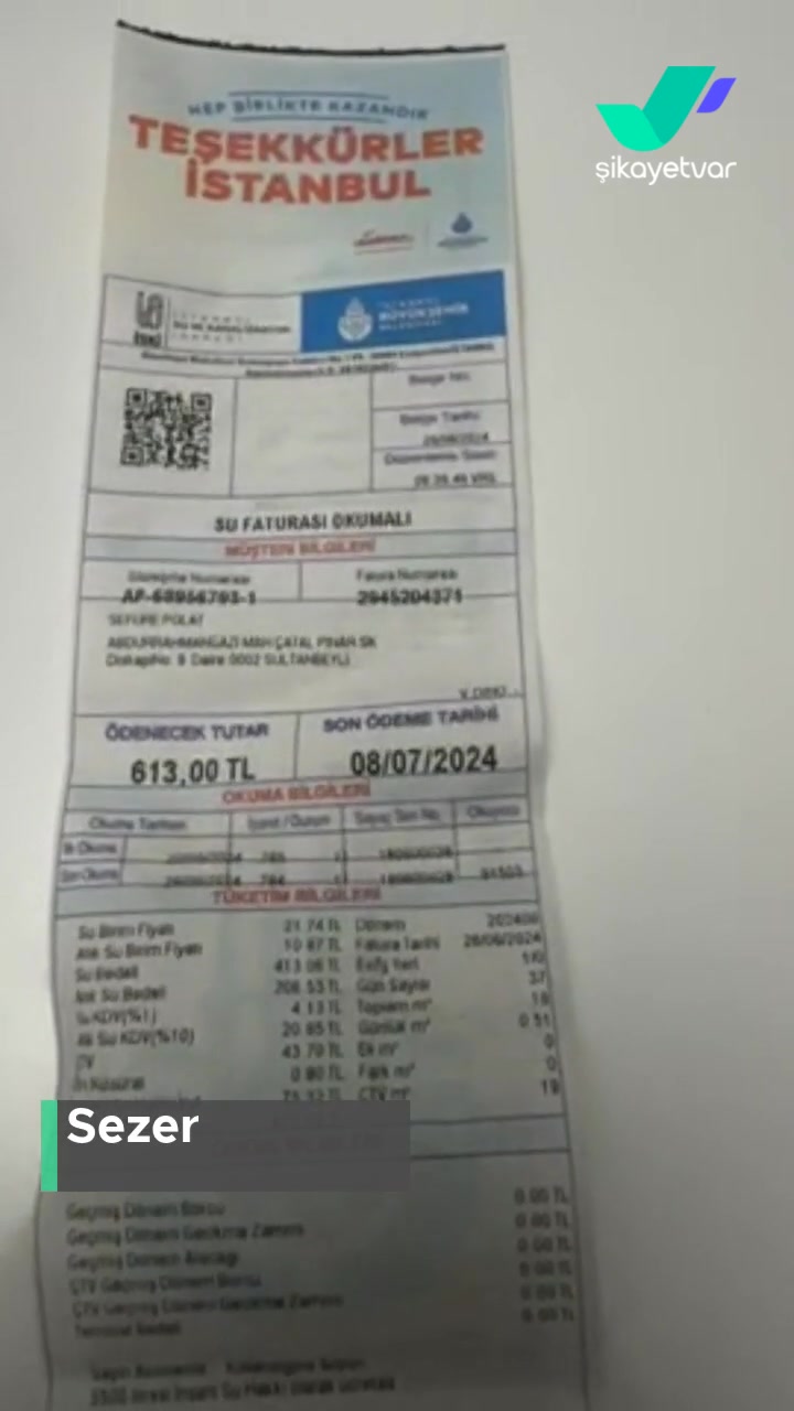İSKİ Fazla Fatura Göndermiş videonun kapak resmi