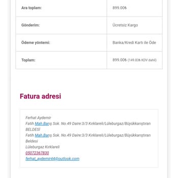 Robo Siparişim Tarafıma Gelmedi