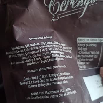 A101 Çerezya Marka Çiğ Kuruyemiş