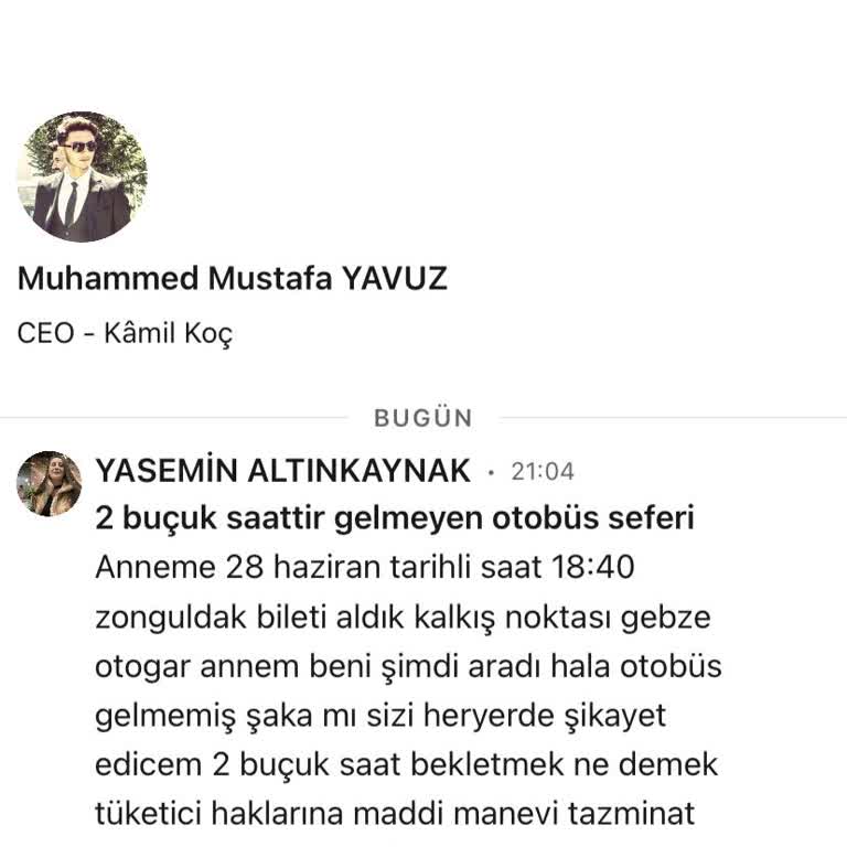 Kamil Koç 2 Buçuk Saat Gelmeyen Otobüs Seferi