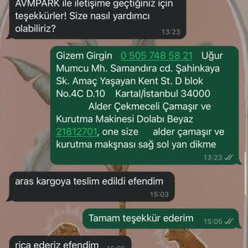 Avmpark Yanlış Parça Gönderme Ve Ürün İadesi Almama