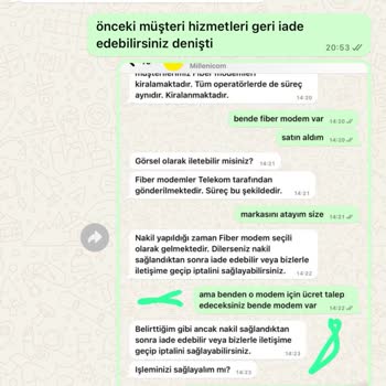 Millenicom Fiber Fiyat Tutarsızlığı Ve Müşteri Temsilcisi Tutarsızlığı