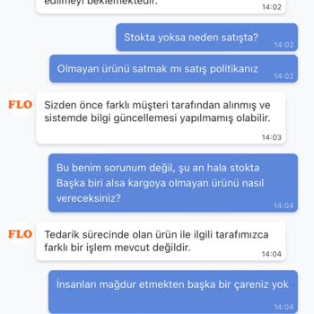 FLO Ayakkabı FLO Stokta Olmayan Ürün Satıyor