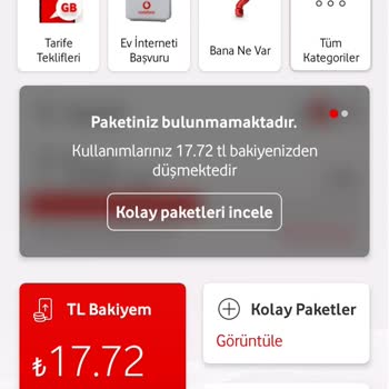 Vodafone Ek Paket Alamama Sorunu