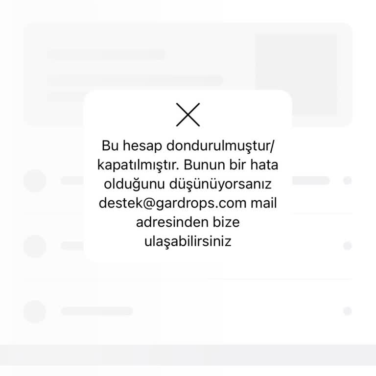 Gardrops Hesabımı Dondurdu Parama El Koydu