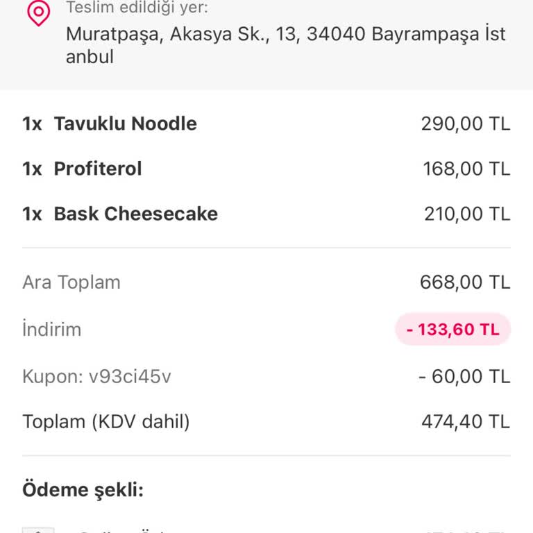 Seyran Pastanesi Bilerek Yanlış Ürün Gönderimi