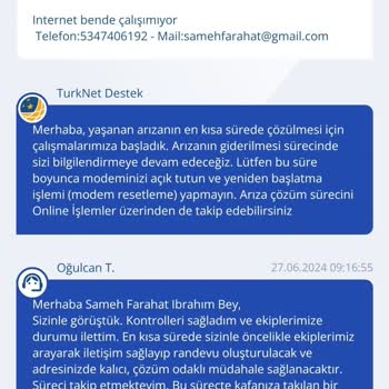 TurkNet İnternet Bende Yok