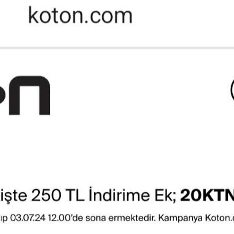 Koton İndirimin Sepette Düşmemesi