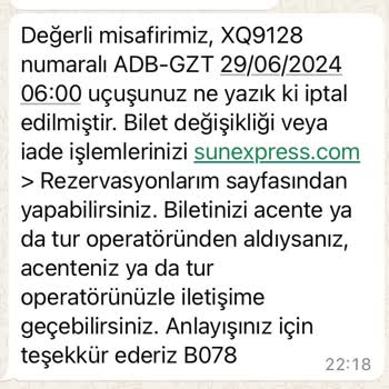 Sunexpress'in Sebepsiz Uçuş İptali: Müşteri Mağduriyeti
