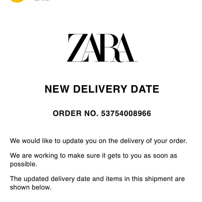 Zara Erken Teslim Tarihinde Teslimat Yapılmadı