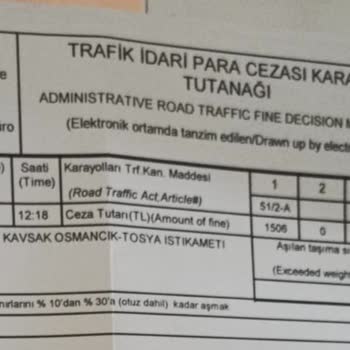 Gelir İdaresi Başkanlığı Yanlış Plakaya Ödenen Trafik Cezası
