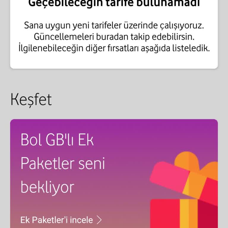 Vodafone Faturalıya Geçiş İçin Tarife Çıkmıyor