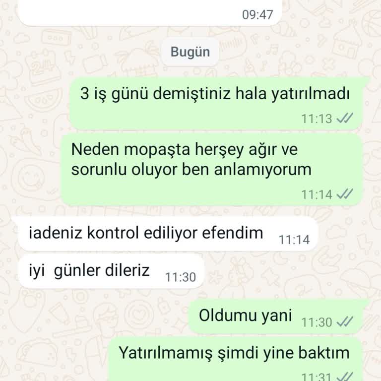 Mopaş Ücret İade Etmedi
