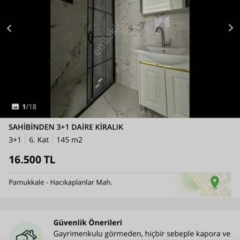 Emlakjet Emlak Kiralık Ev Sahte