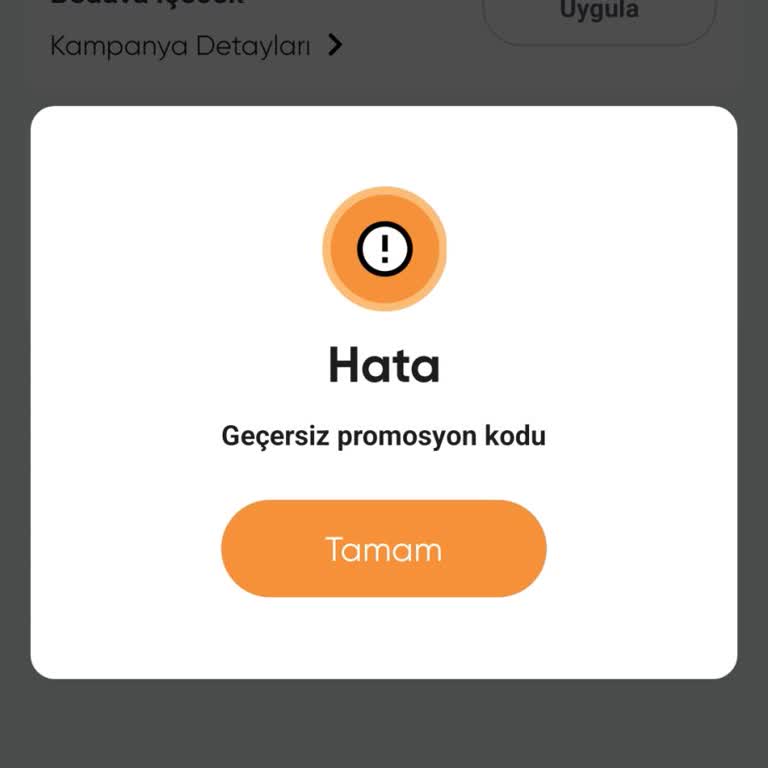 Coffy Selfy Kampanyası Kod Hatası