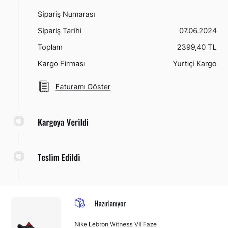 Sneaks Up Parası Ödenen Ve Gelmeyen Ürün