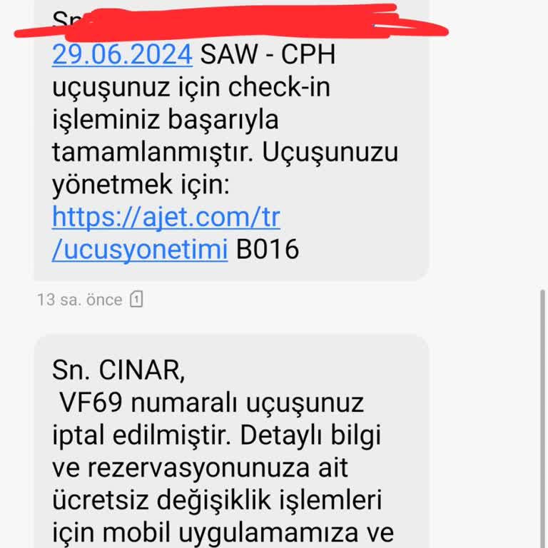 Ajet (Anadolu Jet) Pişmanlıktır, Uçuş Günü Uçuş İptali Ve Çözüm Yok
