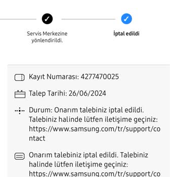 Samsung Garantisi Devam Eden Ürünün Onarım Taleplerini İptal Ediyor