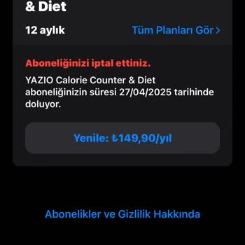 YAZIO Yanıltıcı Abonelik Ücreti Sorunu
