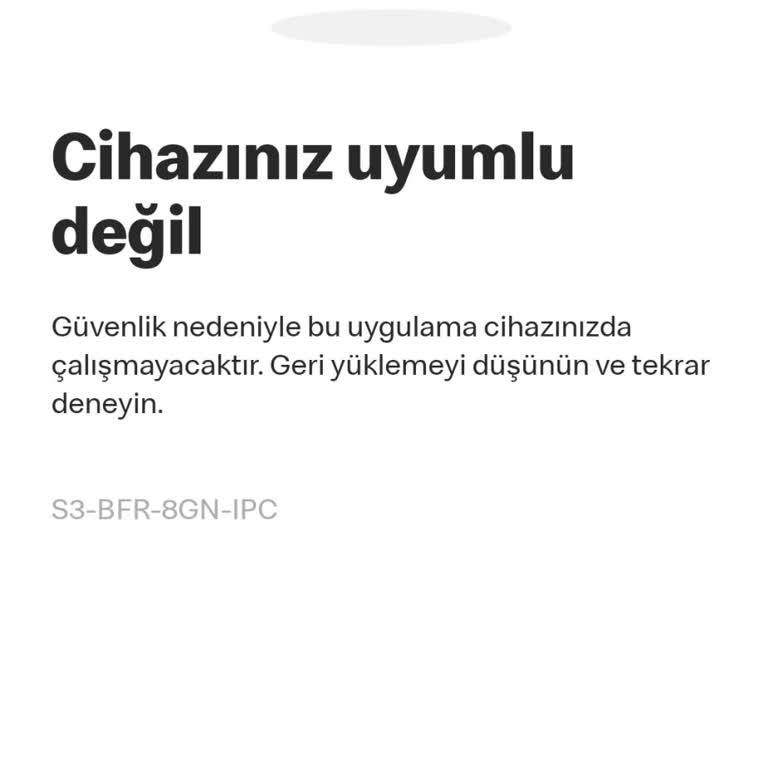 McDonald's Cihazınız Uyumlu Değil