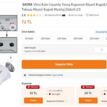 Banyosepeti.net Hatalı Ürün Gönderdi