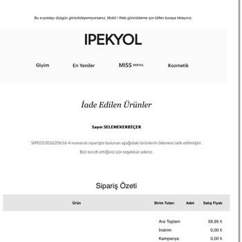 İpekyol Düzgün İşlemeyen Web Sitesi