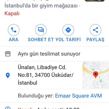 Armine Giyim Mağazası Libadiye İstanbul