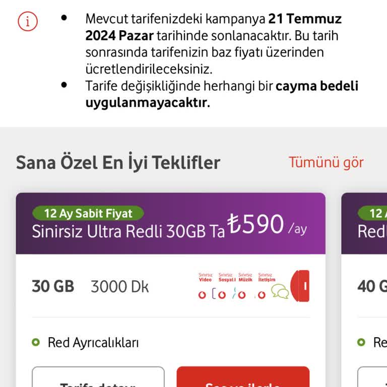 Vodafone Fahiş Zam Artışı