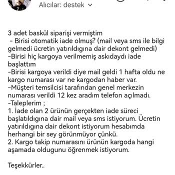 Çetinkaya AVM Gönderemediği Ürünlerin Para İadesini Yapmıyor.