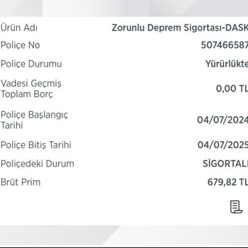 DASK (Doğal Afet Sigortaları Kurumu) Türkiye Sigortanın Bilgisine