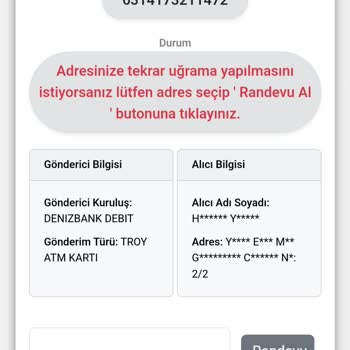 Kuryenet Sarıgazi Acentesi Gönderiyi İletmiyor