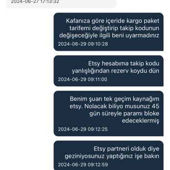 Shipentegra Yüzünden Etsy, Ödeme Hesabıma Rezerv Koydu