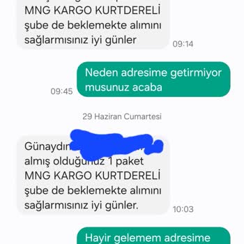 MNG Kargo Kurtdereli Şube Sorunsalı