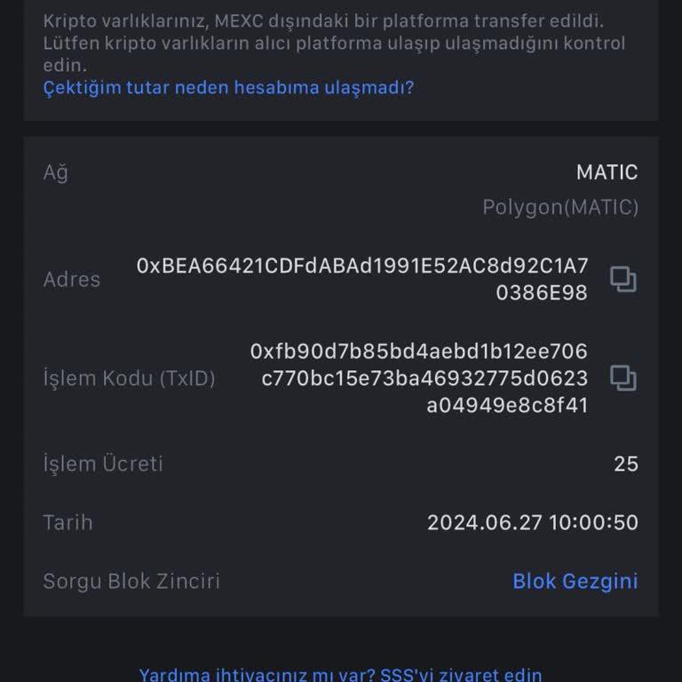 Bitexen Eski Yatırım Adresime Coin Yolladım