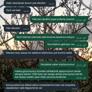 Tesettür Island İade Talebine Yanıt Alamama Ve Mağduriyet