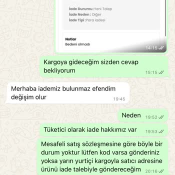 Meysadesiign İade Almıyor