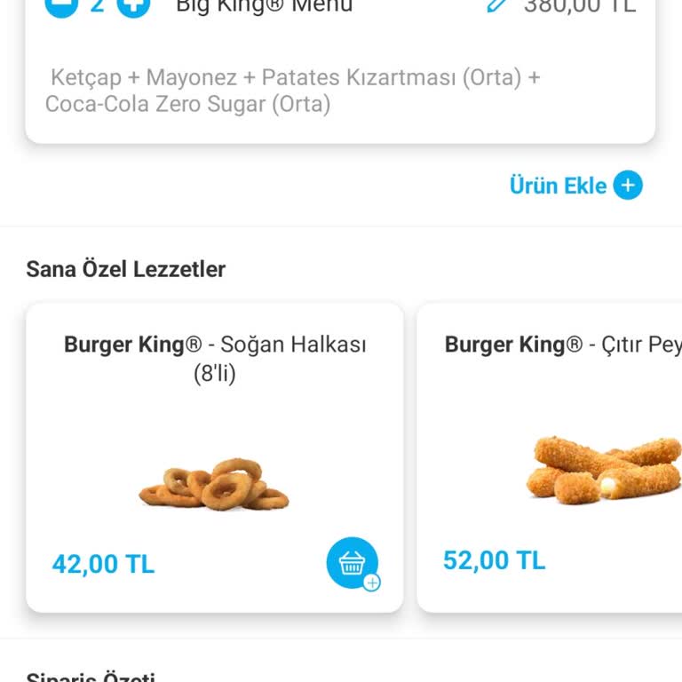 Burger King Paramın İadesini İstiyorum