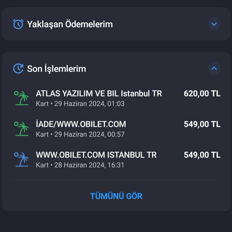 Obilet Sitesi Üzerinden Atlas Yazılım Tarafından Param Çekildi!