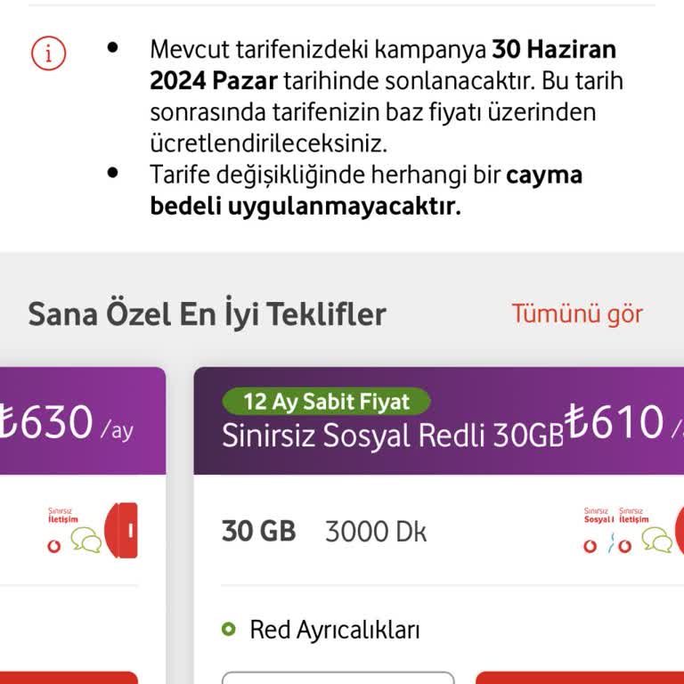 Vodafone Fahiş Fiyatlar Teklif Ediyor