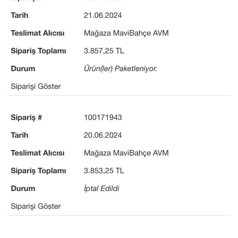Sevil Parfümeri Hakkında Gecikmeli İşlem