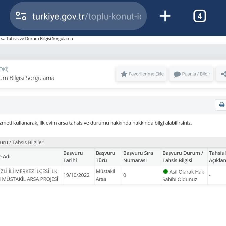 TOKİ İlk Evim Müstakil Arsa Projesi Teslim Edilmedi