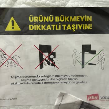 İşbir Yatağın Bükülü Taşınıp Teslim Edilmesi Hasarlı Mal Teslimi