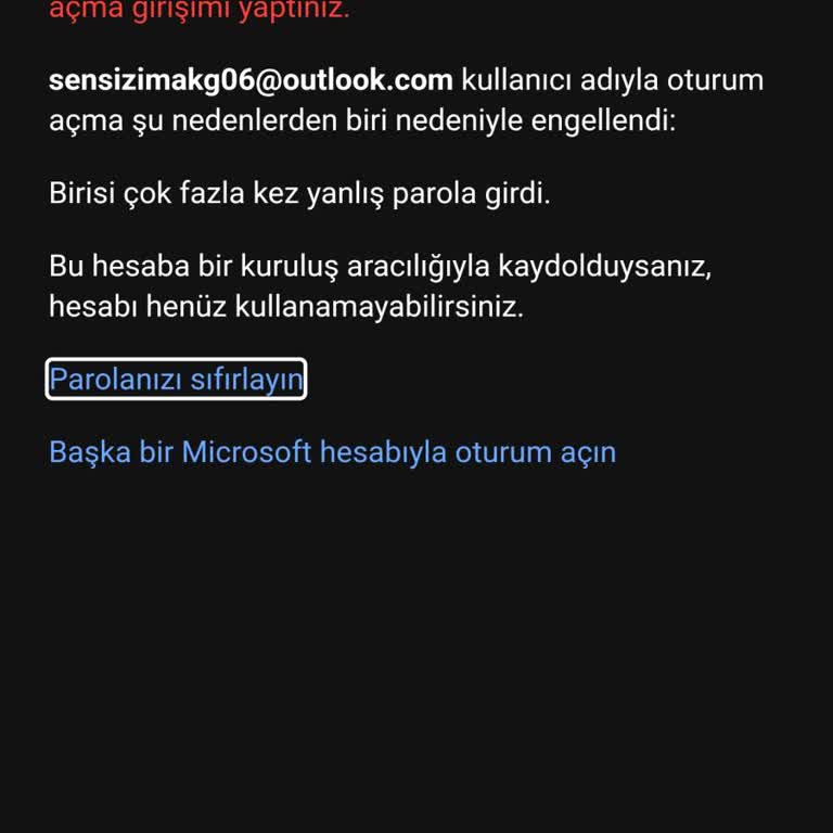 Hotmail Yeni Hesap Şifre Unutma