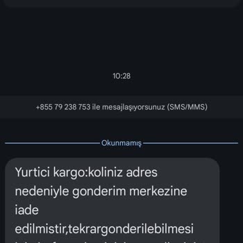E-ticaret Marka Taklidiyle Dolandırıcılık Asılsız Mesaj Aldım