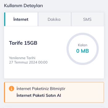 Türk Telekom Mobil İnternet Kullanımı Bir Günde 15 GB Bitmesi