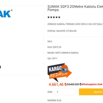 Makineustasi.com 3 Gündür Kargolanmayan Ürün