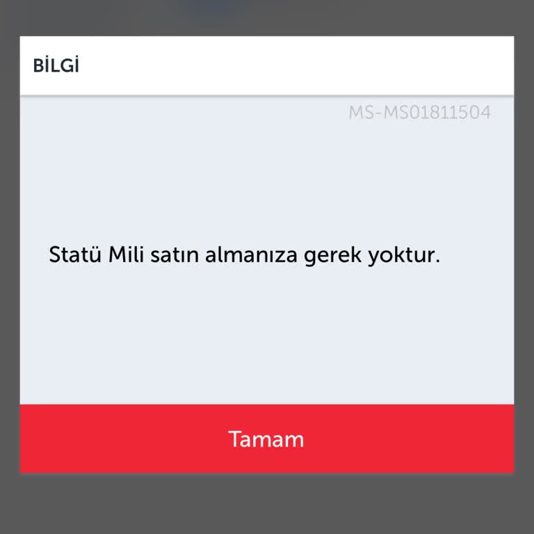 THY Miles&Smiles Statü Mili Almanıza Gerek Yoktur Hatası