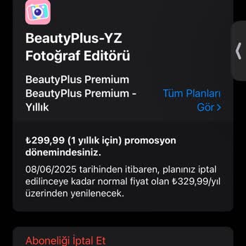 Beautyplus Premium Üyelik Sorunu